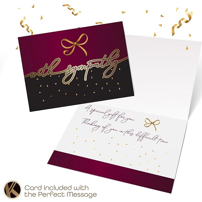 KREMERY Creamy Chocolate Cravings - Sympathy Condolence, Chocolate Covered Pretzels & Caramel Popcorn Gift Basket, in Seagrass Tray + Ribbon & Greeting Card (Deluxe, 3.5 lbs) Food Assortments USA Made