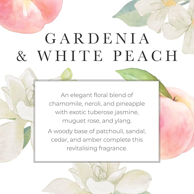 Pecksniff's Gardenia & White Peach Hand Wash and Body Lotion Set, 300ml 10.1 fl. oz. each