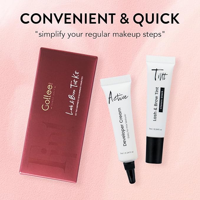 Lash Color Kit Black Color Set for Lashes and Brows Eyelash Color Set with Natural Effects Long Lasting Lasts 8 Weeks Easy to Use for Salon & Home Use