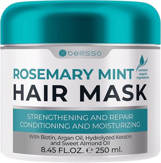 Rosemary Mint Oil Hair Mask - Deep Conditioning Repair Products for Damaged Care - Scalp Moisturizer and Hydrating Treatment for Women and Men - Volume for Extremely Dry, Thin and Frizzy Locks