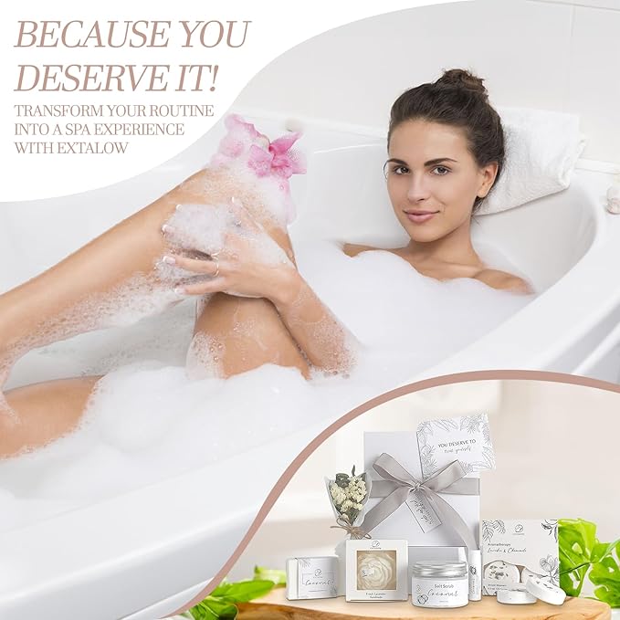 Spa Gifts for Women Bath and Body Gift Basket Mothers Day Gifts Coconut Lavender Home Spa Set Self Care Gift for Mom Sister Her Wife Birthday Gifts Spa Kit Care Package Thank You Gift