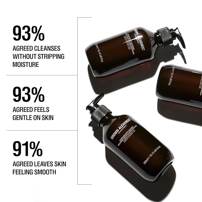 Grown Alchemist Energize Body Cleanser, Chamomile, Bergamot & Rose Gentle Bodywash. Hydrates and Cleanses Skin (300 ml).