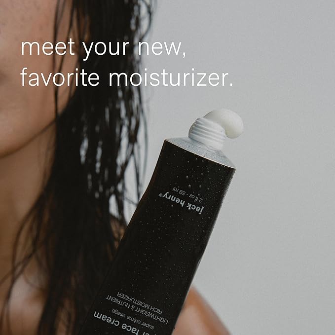 Jack Henry Super Face Cream - Lightly Scented Lightweight Hydrating Facial Moisturizer for Men & Women - Suitable for All Skin Types - Organic & Plant-Based (2 oz)