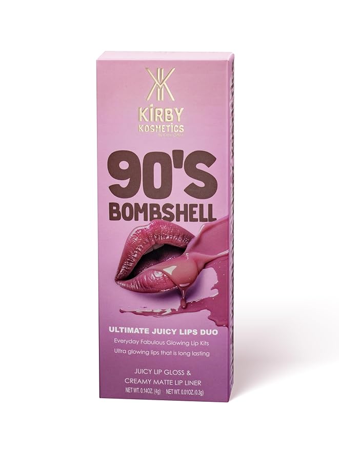 Lip Kit Duo – 90s Bombshell - TikTok-Viral Precision Liner & Glossy Liquid Lipstick, Clean 2-Step Set with Hydrating Long-Wear Color – Bold Inclusive Beauty for Everyday Konfidence