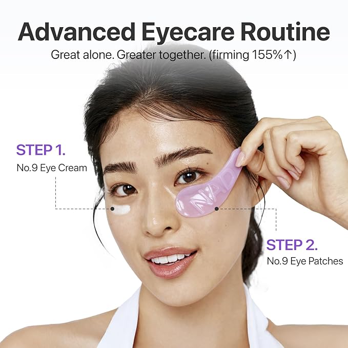 numbuzin No.9 Eye Patches | NAD+ Collagen Under Eye Patches | Dark Circles, Cooling, Depuff Eyes, Wrinkles with Peptides, Caffeine, Niacinamide | Plumping and Firming | 5 Pairs, 10 Patches