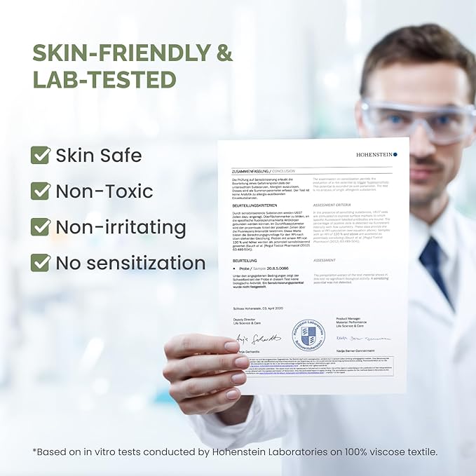 PLANTIFIQUE Disposable Face Towels XL 10"x12" - 100% Biodegradable Viscose Facial Towelettes for Women Skin Care - Face Cleaning Towel 50 Count