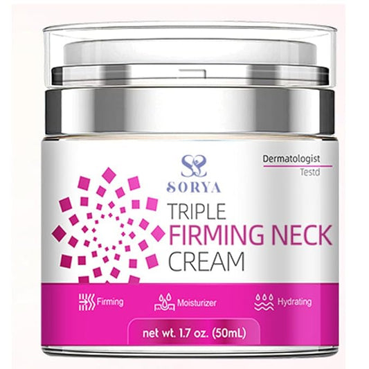SORYA Neck Firming Cream - Anti-Aging Facial Moisturizer with Retinol Collagen & Hyaluronic Acid Day & Night Anti-Wrinkle Cream Firming, Hydrating Face Cream