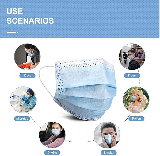 Litepak 2,000 Disposable Face Masks - Breathable Face Mask for Home, Office