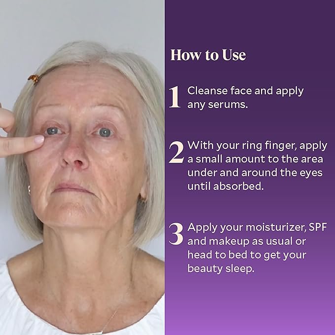 FIÈRA Bakuchiol Firming Eye Cream - Designed Specifically For Mature Skin - Targets Wrinkles, Anti-Aging, Dark Spots, and Fine Lines - Hydrating and Rejuvenating Formula - 15 ML / 0.5 FL. OZ.