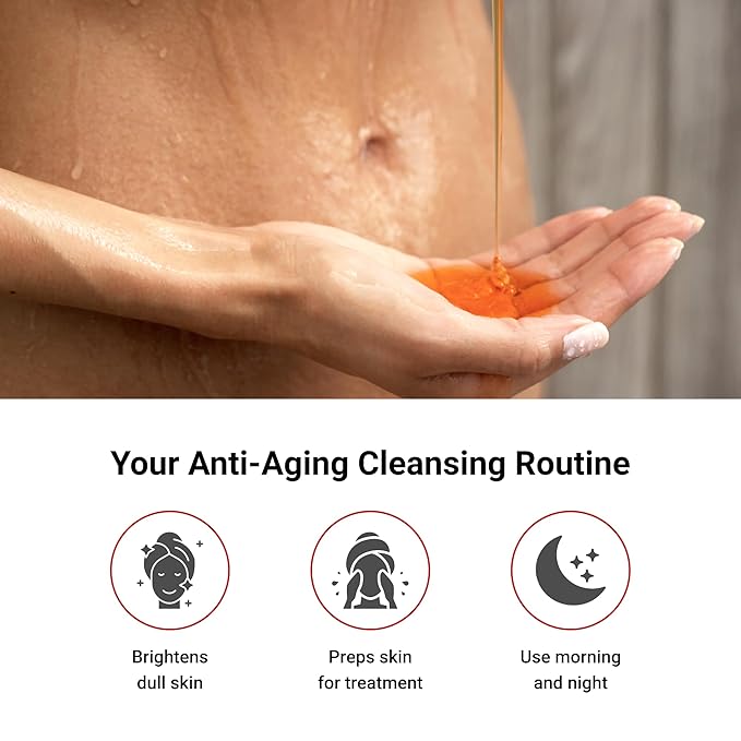 LifeCell Papaya Restorative Anti Aging Face and Body Wash – Gentle Exfoliating Cleanser for Hyperpigmentation, Acne Scars, Dark Spots & Dull Skin – 6oz