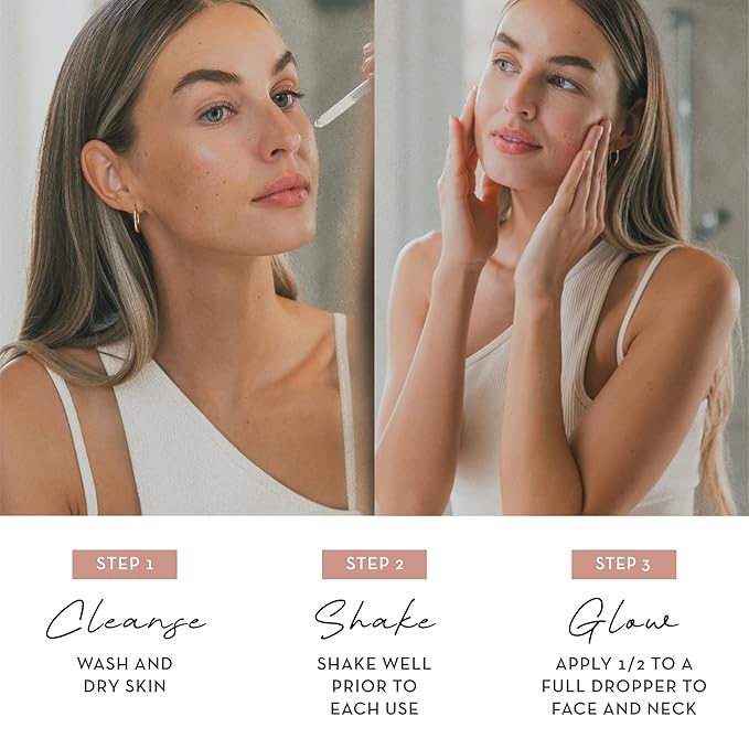 Dose of Glow Vitamin C Serum- Hydrating and Brightening Serum with Peptides, Hyaluronic Acid, Niacinamide and CoQ10. Firms Skin and Reduces Dark Spots and Fine Lines. 1 fl oz