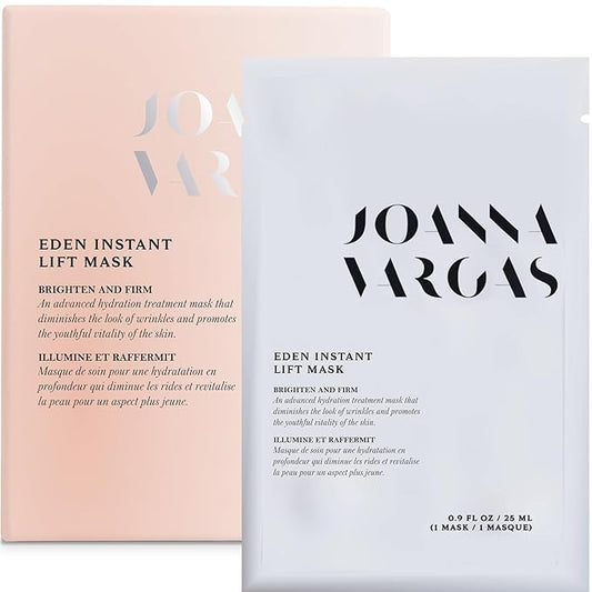Joanna Vargas Eden Instant Face Lift Facial Mask – Hydrating Collagen Sheet Mask for Glowing Skin – Firming Face Mask with Hyaluronic Acid – Anti Aging Facial Mask for Women – 1 sheet