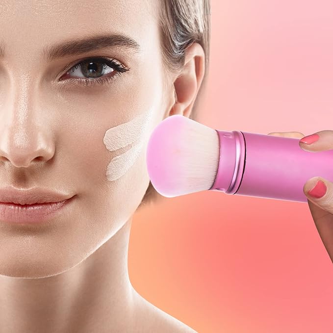 UNIMEIX Makeup Brush Sunscreen Applicator Retractable Kabuki Blush Brush Foundation Brush for Liquid Makeup, Bronzer, Cream or Powder
