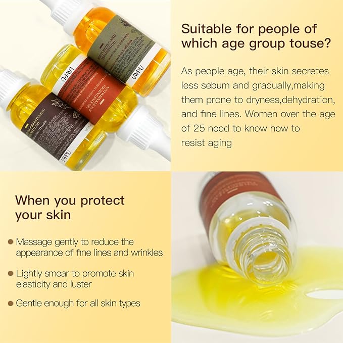 Organic Rosehip Oil, Facial Anti-Aging, Rosehip Oil for Face, for Scars, Natural Extraction of Bakuchiol, Moisturizing&Uniform Skin Tone, for all Skin Types- 30ML
