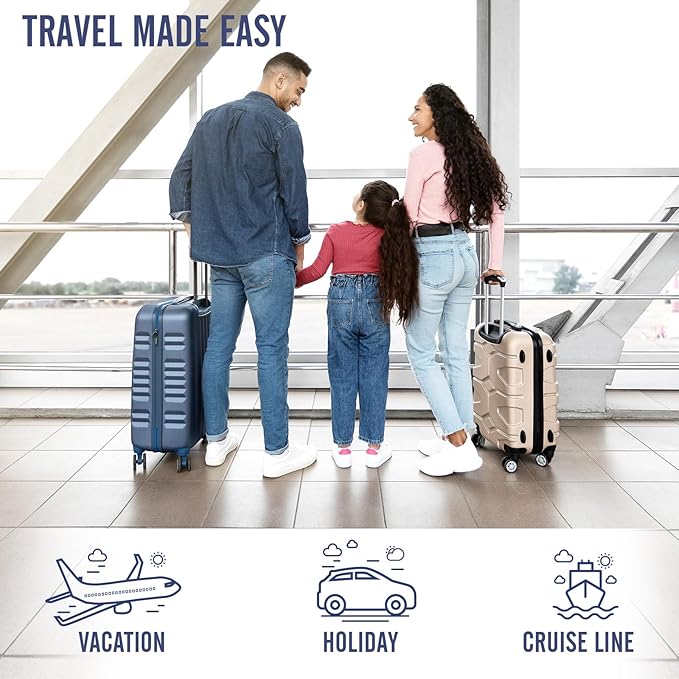 Veken 8 Set Packing Cubes for Travel Essentials, Suitcase Organizer Bags in 4 Sizes, Carry-On Luggage Accessories with Large Laundry & Hanging Toiletry Bag, Must-Have for Airplane, Road Trip & Camping