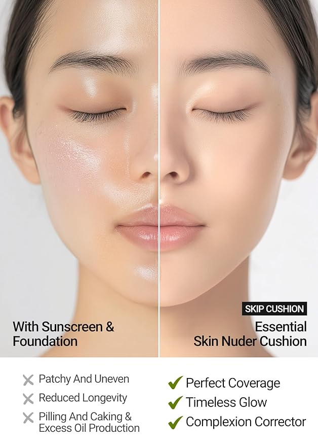 [JUNGSAEMMOOL OFFICIAL] Essential Skin Nuder Cushion (07 Medium) | Refill Included | Natural Finish | SPF50 Broad Spectrum | Makeup Artist Brand