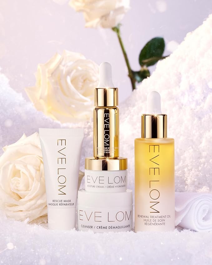 EVE LOM Award-Winning Holiday Skincare Set with 6 EVE LOM Products - Complete Skin Care Collection for Glowing All-Year Complexion