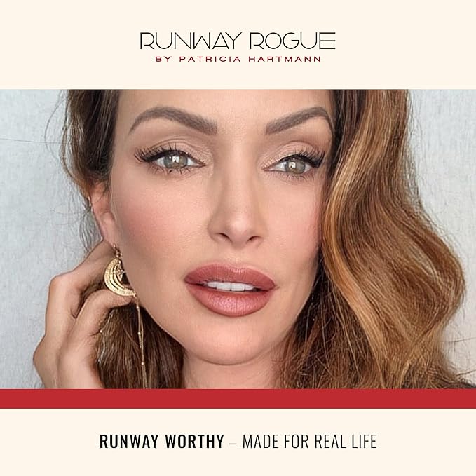 Runway Rogue Velvet Glam Liquid Lipstick, Almost-Matte Rose-Plum Lipstick, ‘On Stage’