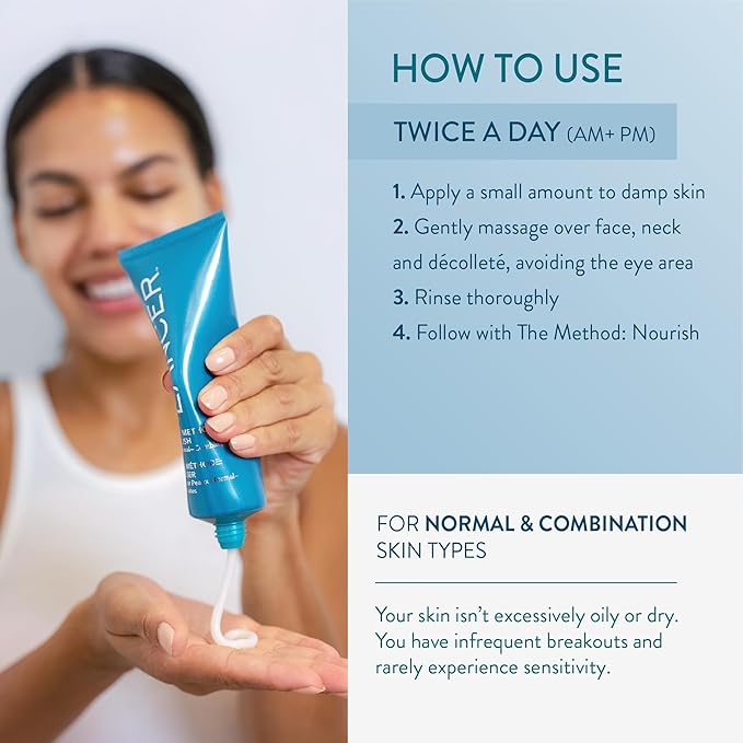 Lancer Skincare The Method: Cleanse Face Cleanser, Daily Face Wash with Salicylic Acid, Normal-Combination Skin, 2 Fluid Ounces