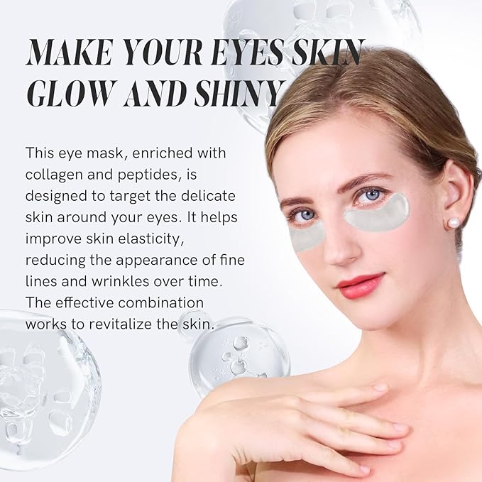Under Eye Patches with Collagen and Peptide Eye Mask for Dark Circles and Puffiness,Face Mask Skin Care Products 30 Pairs