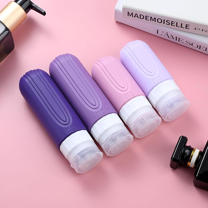 16 Pack Travel Bottles for Toiletries, TSA Approved Silicone Travel Containers jar for Toiletries, Leak Proof Refillable Liqus Shampoo And Conditioner Traveler Essentials toiletry Bottles