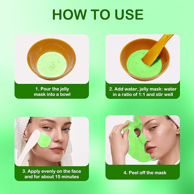 Jelly Mask for Facials Professional Natural Gel Face Masks, Hyaluronic acid Hydrating Rubber Mask Jar Face Mask SkinCare 23 Fl Oz (Aloe Vera)