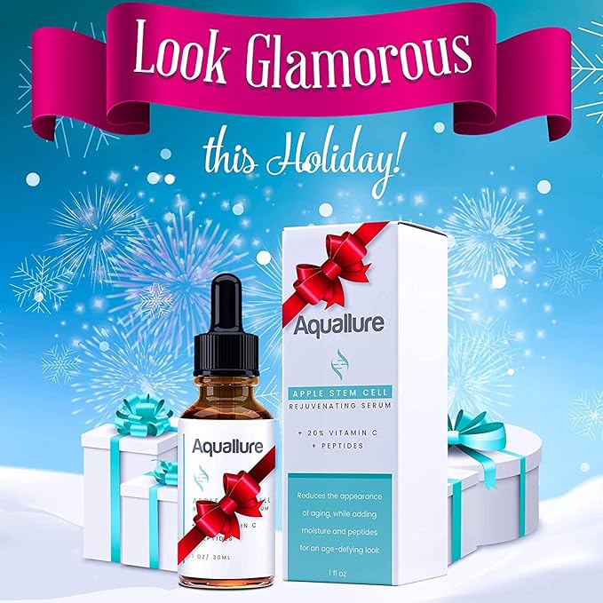 Complexion MD Anti-Aging Skin Care - Aquallure Apple Stem Cell Rejuvenating Serum - Anti Wrinkle Cream - Reduce Fine Lines & Wrinkles - with Peptides & Hyaluronic Acid (Bundle) (1 oz Each) (2 items)