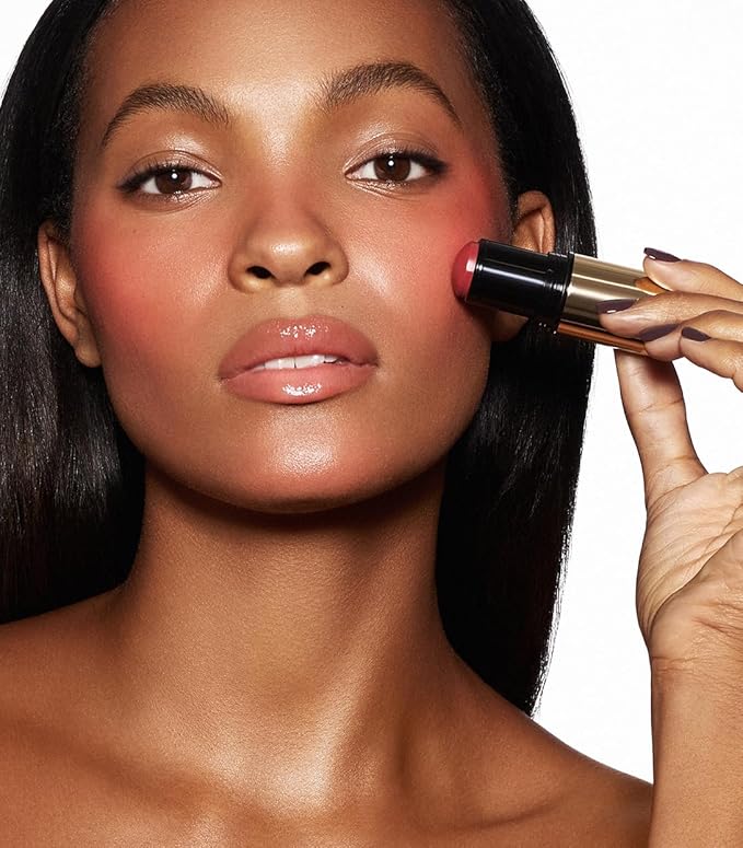 MAKE Beauty Heat Stroke Cream Blush Stick for Cheeks with Natural Hydrating Dewy Finish. Creamy Gel Blush Balm - Shade Spice, Deep Pink Nude Cheek Tint