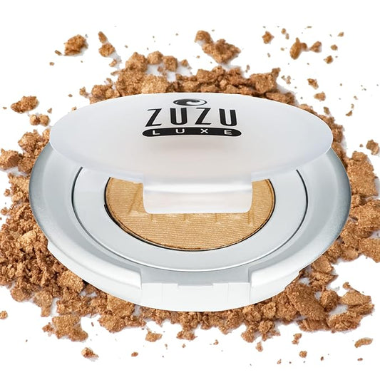 Zuzu Luxe Mineral Eyeshadow (Egyptian Gold - Gold/Warm Shimmer), Richly pigmented, velvety smooth formula. Natural, Paraben Free, Vegan, Gluten-free, Cruelty-free, Non GMO, 0.07 oz