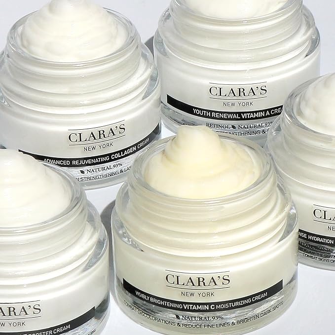 CLARA'S NEW YORK Youth Renewal Retinol (Vitamin A) Facial Cream for Anti-aging, Reducing wrinkles - Rich, Non-sticky, Fast-absorbing Formula, 50ml MADE IN USA