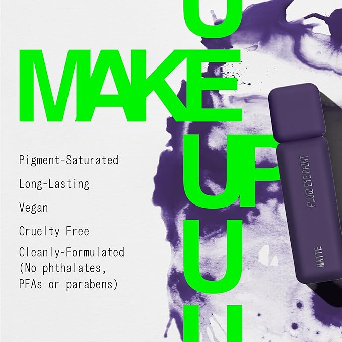 about-face Matte Fluid Eye Paint Infinity – High-Pigment Liquid Eyeshadow, Long-Lasting, No-Budge Matte Finish, Vegan & Cruelty-Free (Rich Eggplant)