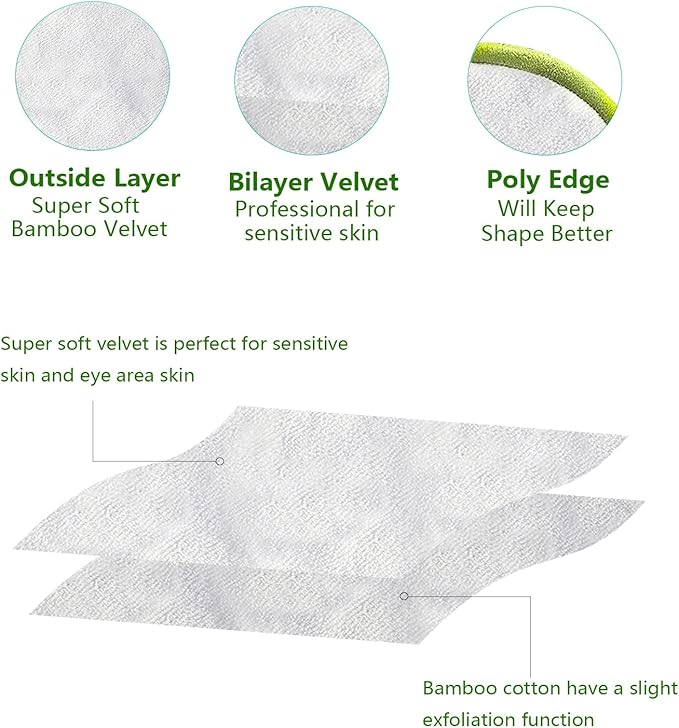 28 Pack Reusable Cotton Rounds with Washable Laundry Bag and Round Box|Travel Essentials for Skincare, Makeup Remover Pads and Storage|Reusable Makeup Remover Pads