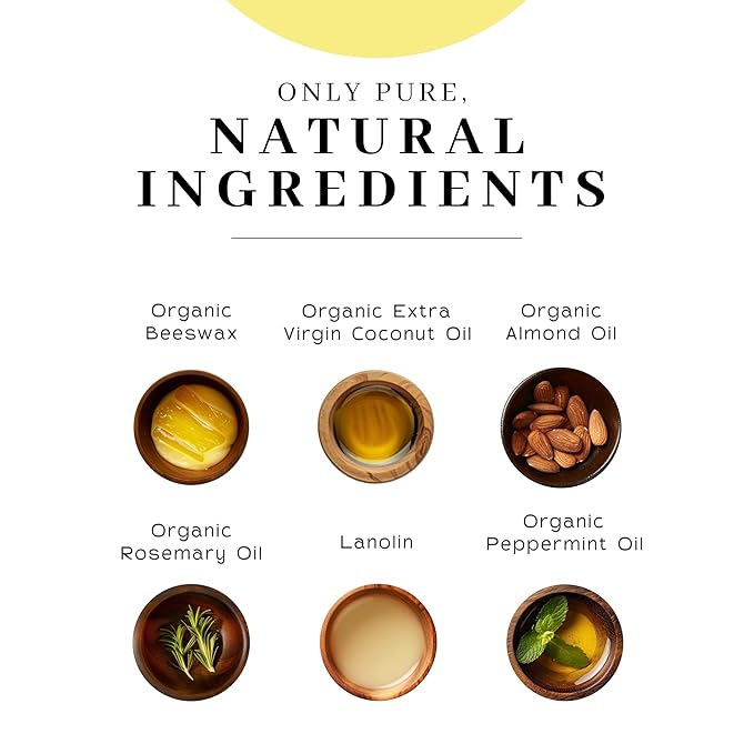 Vanman’s - Handmade Peppermint Beeswax Lip Balm (9 Pack) - Peppermints Lip Balm with Rosemary, Almond and Coconut Oil - Bee Balm with Vitamin E - Peppermint Balm Ideal for Dry Lips - 2 oz