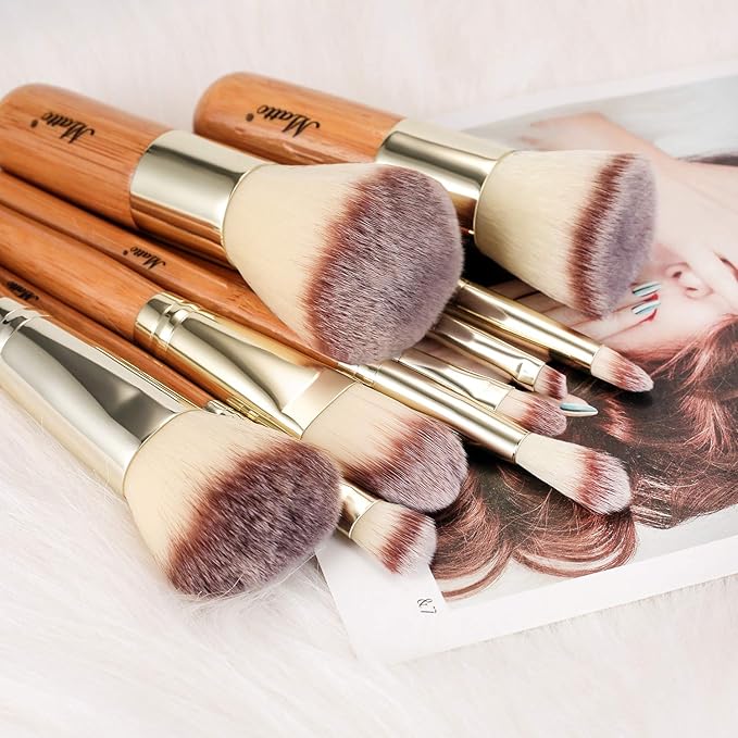 Matto Makeup Brushes 9-Piece Makeup Brush Set Foundation Brush with Travel Makeup Bag