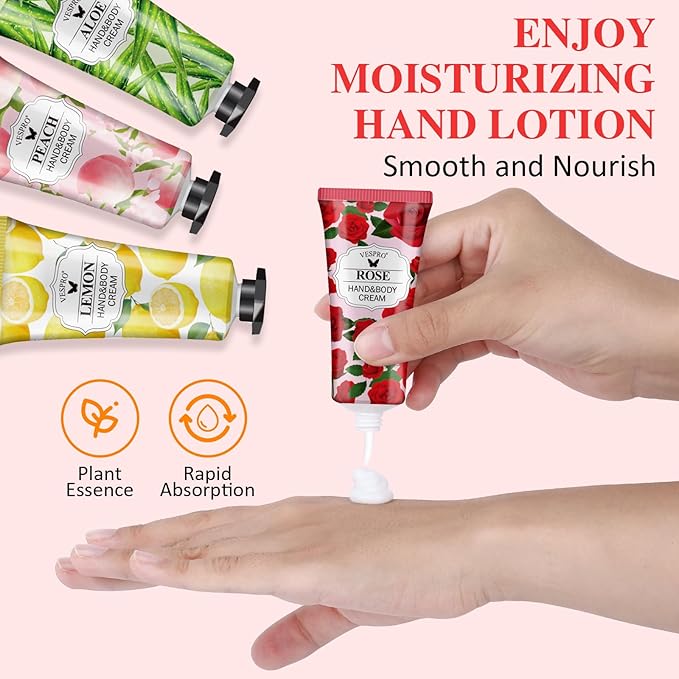 210 Pack Moisturizing Hand Cream Gifts Set For Women, Hand Lotion Travel Size for Dry Cracked Hands, Bulk Fragrance Hand Lotion for Mom Gifts, Bridal Shower Favors, Bridesmaid Gifts, Thank You Gifts