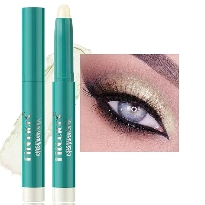 Eyeshadow Stick Eye Brightener Stick Eyeliner Pencil Cream Shimmer Glitter Smooth Eye Shadow Sticks Pencil Nude Primer Highlighter Natural Waterproof Long Lasting # 06