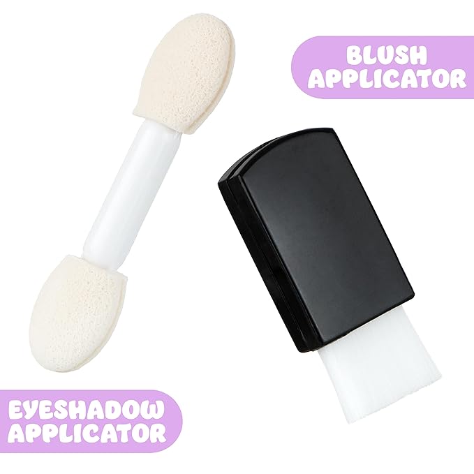 10 Color Eyeshadow Palette & Blush Makeup Novelty Beauty Set, Fold Out Compact with Mirror, Washable, Non-Toxic,Galaxy Love Glisten & Glitter Makeup Palette