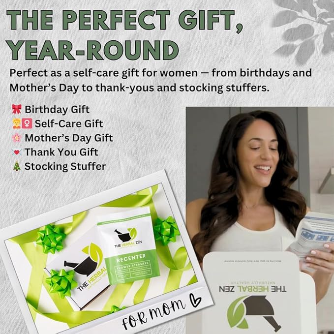 Recenter Shower Steamers Aromatherapy with Lavender and Eucalyptus Essential Oils, Aromatherapy Shower Bombs, Self Care Gift, Birthday Gift for Women, Bath Steamer for Women and Men