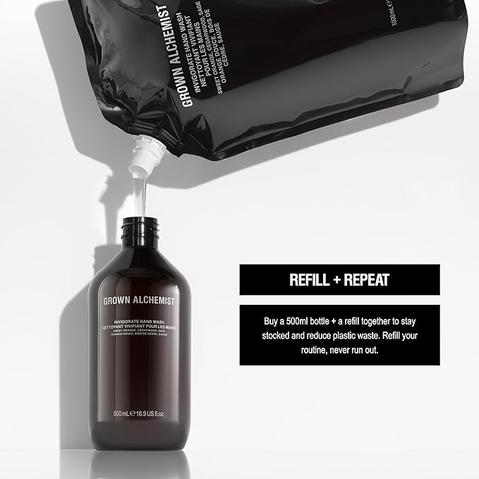 Grown Alchemist Invigorate Hand Wash Set (500 ml) + Refill (1L)