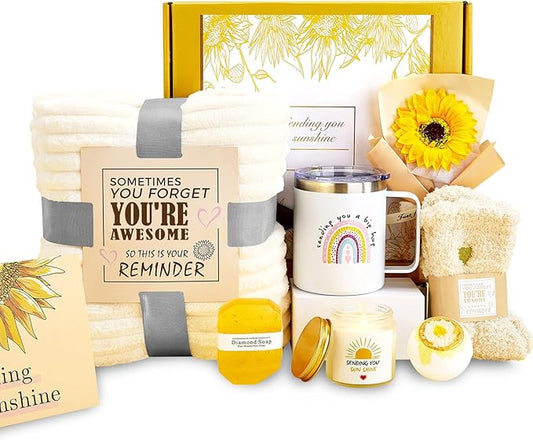 Get Well Gifts for Women After Surgery 10pc Gift Baskets Feel Better Spa Gift Basket Care Package for Mom Her Wife Friend Grandma