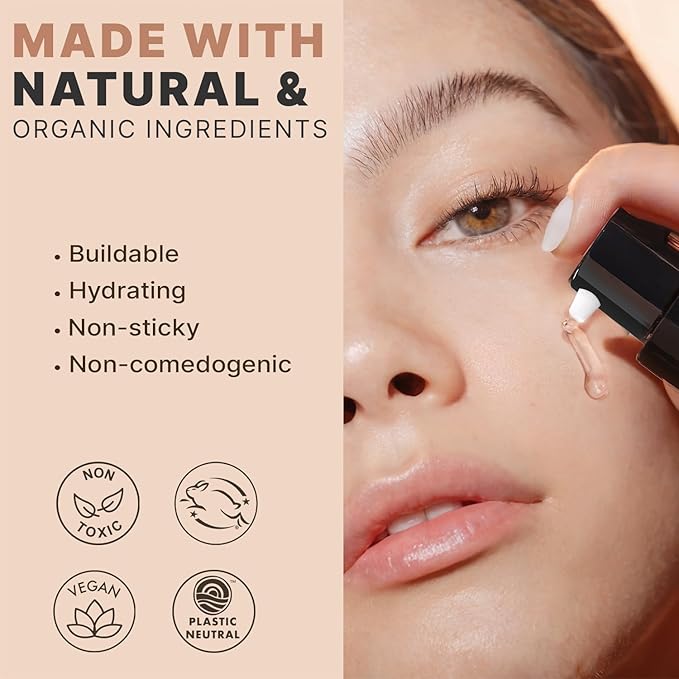 Face Tanner Serum - USA Made with Natural & Organic Ingredients, Sunless Self Tanner for Face with Anti-Aging Hyaluronic Acid, Non Toxic Bronzing Serum for Streak-Free Fake Tan & Natural Glow