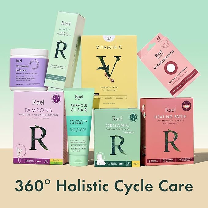 Rael Incontinence Liners for Women, Organic Cotton Cover, Postpartum Essential, Moderate Absorbency, Bladder Control, 4-Layer Core with Leak Guard Technology (Long, 72 Count)