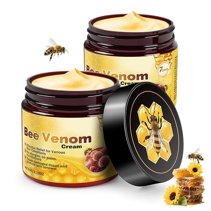 Bee Venom Skin Treatment Cream, Upgrade restoration Cream For All Skin Type (2 PCS)