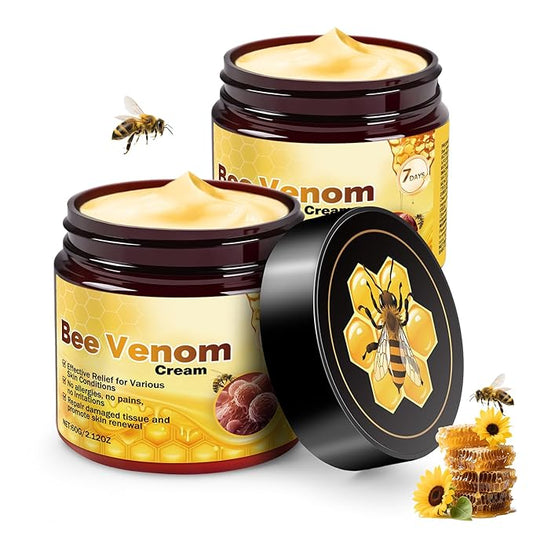 Bee Venom Skin Treatment Cream, Upgrade restoration Cream For All Skin Type (2 PCS)