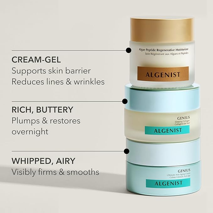 Algenist GENIUS Ultimate Anti-Aging Face Cream - Restoring Collagen Cream to Smooth, Brighten + Help Improve Skin's Radiance - Formulated with Patented Alguronic Acid and Microalgae Oil (2 oz)