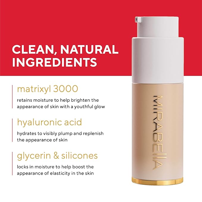 Mirabella Invincible For All HD Liquid Foundation - Anti-Aging Full Coverage Liquid Face Makeup - Moisturizing, Hydrating & Lightweight Foundation for All Skin Types (Fair F70)