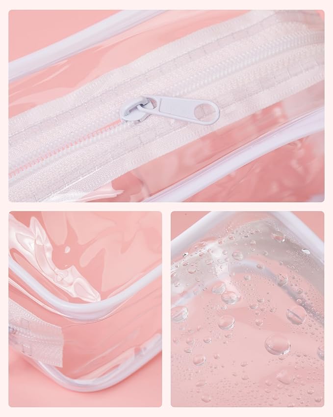 Travel Containers for Toiletries 4 Pack, TSA Approved Travel Size Toiletries, Travel Size Containers, With Clear Bag Leak Proof Silicone Jars, Travel Essentials Creams Jars Carrying Small Items