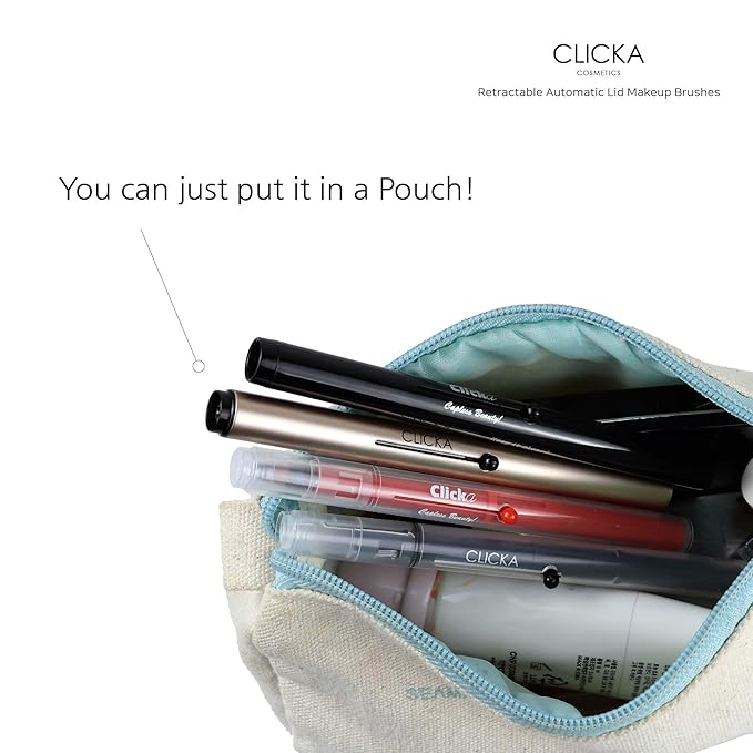 Retractable Automatic Lid Brush (Champagne gold) (Sponge)