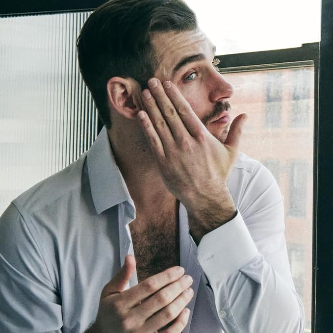 Brickell Men's Advanced Anti-Aging Routine, Night Face Cream, Vitamin C Facial Serum and Eye Cream, Natural and Organic, Unscented, Skin Care Gift Set