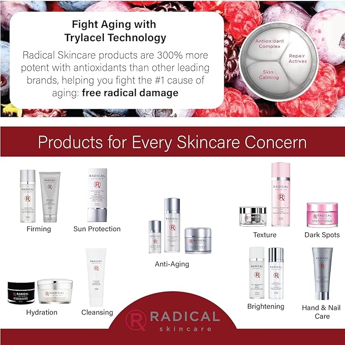 Radical Skincare Advanced Peptide Serum - Repairs and Smooths Skin to Reduce the Appearance of Wrinkles & Boosts Elasticity - For All Skin Types - Paraben Free - Assured Results (1 Fl Oz)